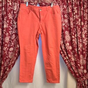 Christopher & Banks Coral Orange Skinny Jeans